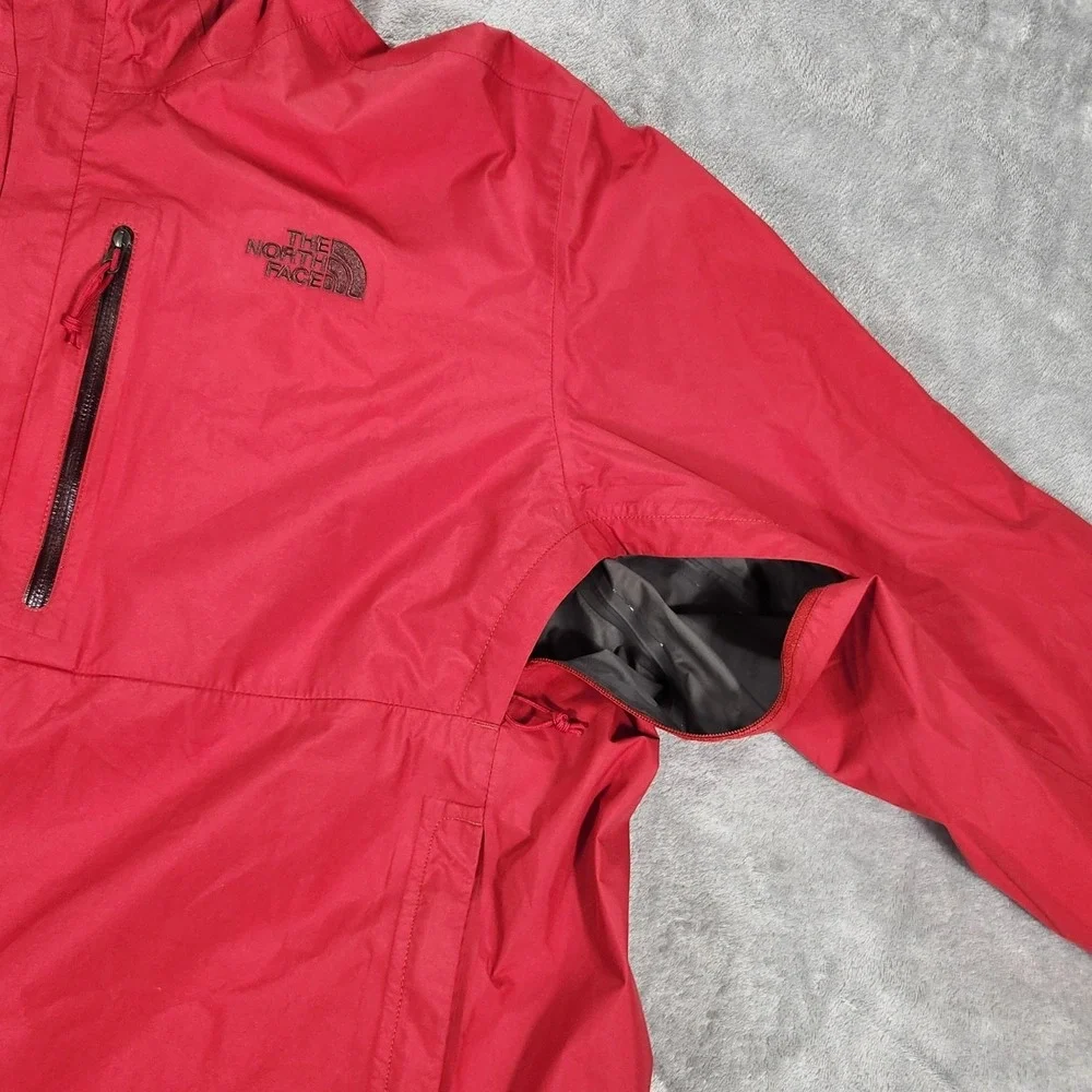 The North Face Drizzle Jacket Mens XL Gore-Tex Red Hooded Rain Shell TNF